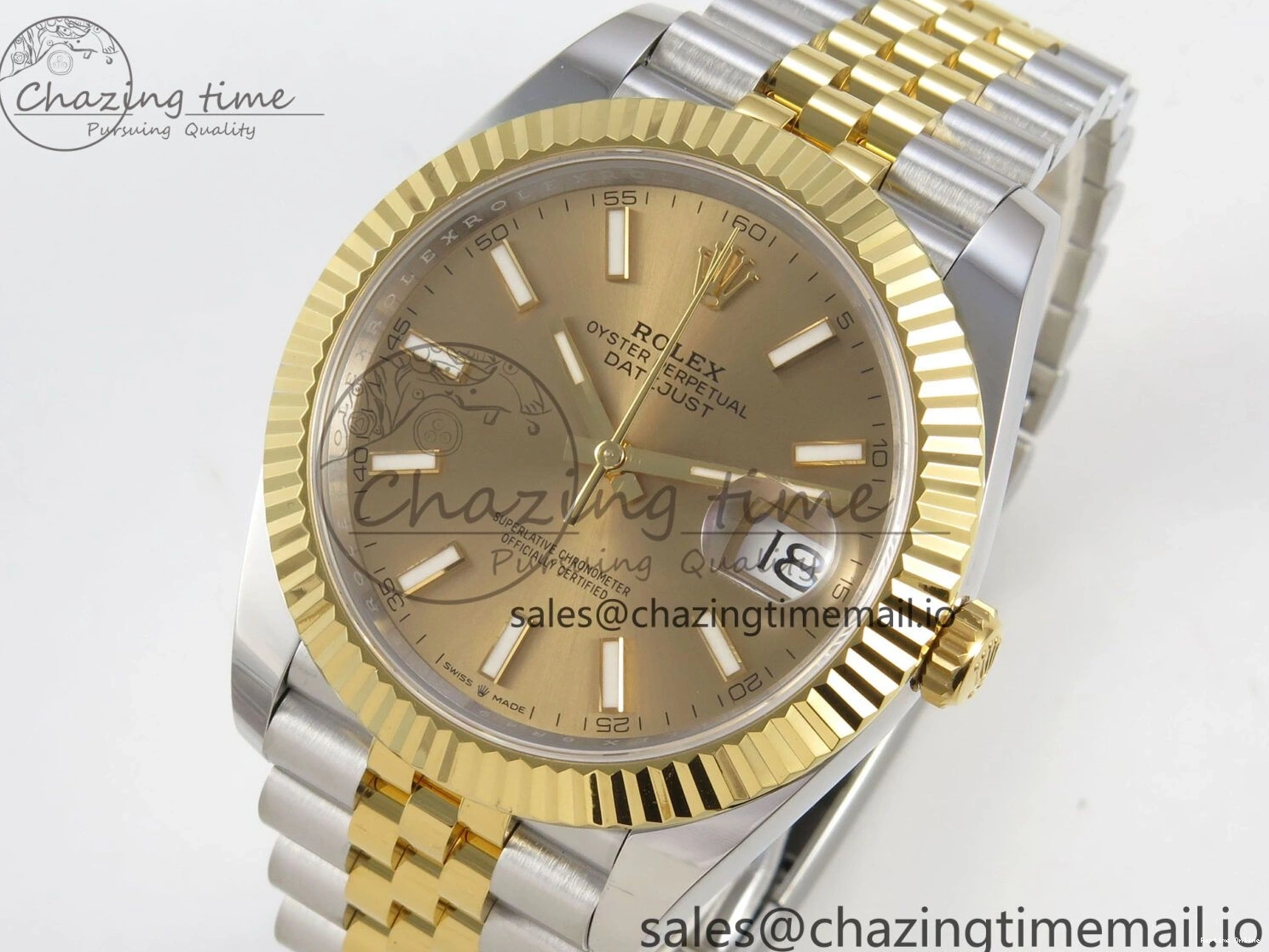 0224 DateJust 41 126333 SS YG ARF 1:1 Best Edition YG Stick Dial on Jubilee Bracelet SH3235 (Weighted) Effortless 216